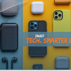 Variety of phones and accessories on display