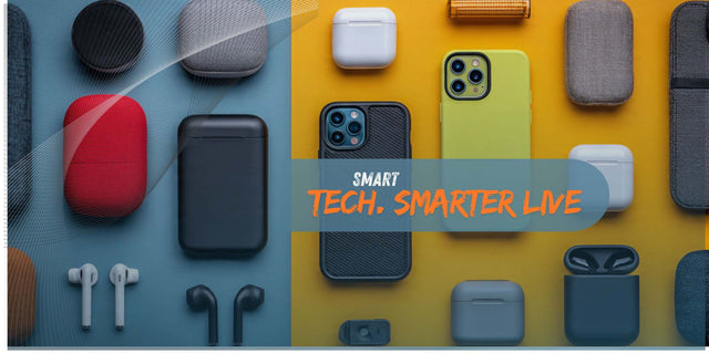 Variety of phones and accessories on display
