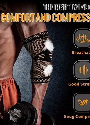 Elbow Compression Sleeves (Pair) – Support for Weightlifting & Tennis Elbow