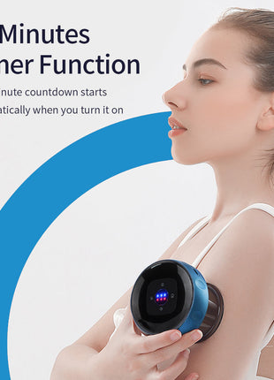 Electric vacuum cupping massage device with LED display and adjustable suction for body slimming therapy