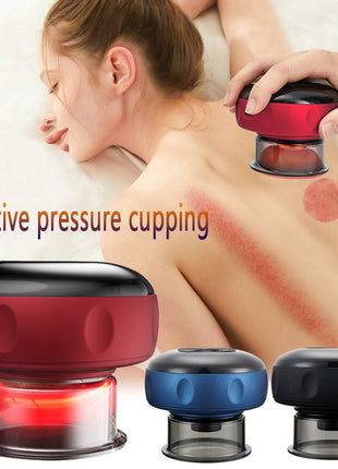 Electric vacuum cupping massage device with LED display and multiple suction settings