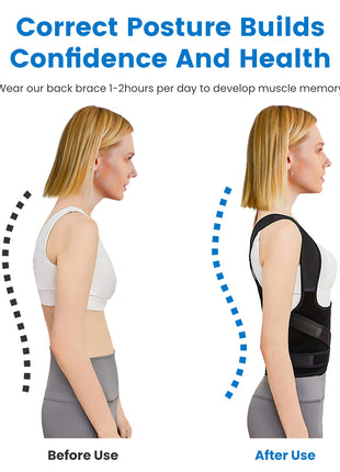 Adjustable posture corrector – black – view 9