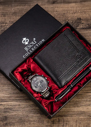 Men's Gift Set with Watch, Wallet, and Pen Combo