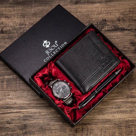 Men's Gift Set with Watch, Wallet, and Pen Combo
