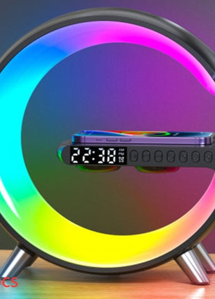 G‑Shaped LED Lamp with Bluetooth Speaker & Wireless Charger