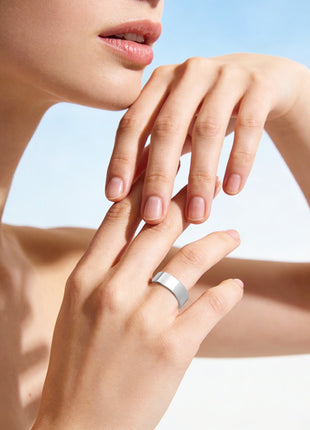 Titanium smart ring – Silver – view 15