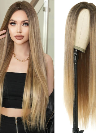 Long Blonde Ombre Synthetic Wig