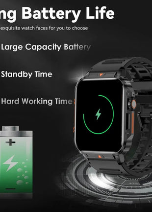 Square Outdoor Sports Smartwatch – black – view 3