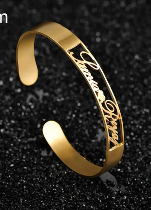 Customized Name Bracelet Personalized Custom Bangles Stainless Steel Jewelry