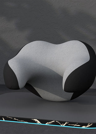 U-Shaped Memory Foam Car Headrest Pillow – Black Grey