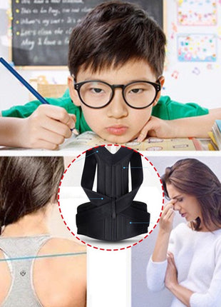 Posture corrector back brace – black – view 4