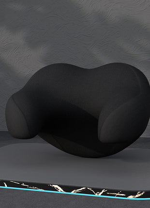 U-Shaped Memory Foam Car Headrest Pillow – Pure Black