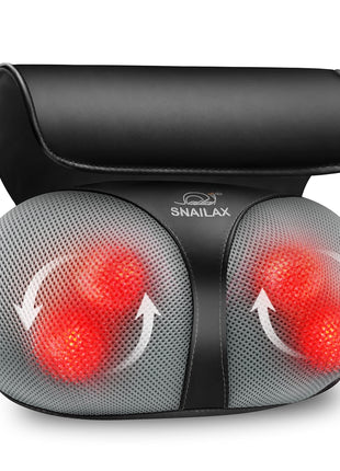 Snailax shiatsu neck and back massage pillow – model 618N