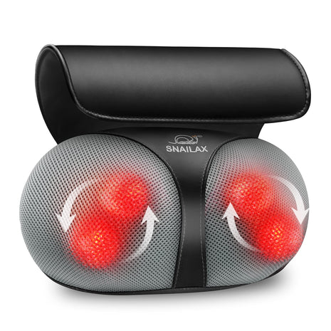 Snailax shiatsu neck and back massage pillow – model 618N