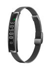 Black Steel Belt Silicone Band