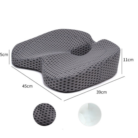 Memory Foam Car Seat Cushion – White – view 2
