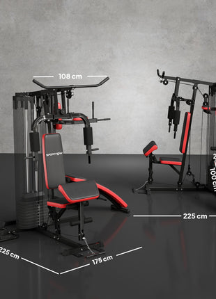 SPORTNOW Multi-Gym workout station with 65kg weight stack and multiple exercise options