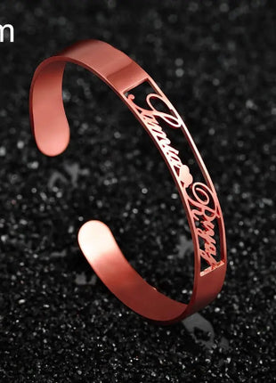 Customized Name Bracelet Personalized Custom Bangles Stainless Steel Jewelry