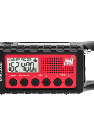 Midland ER310 Emergency Crank Weather Radio – NOAA Alerts, Solar Power & SOS Flashlight