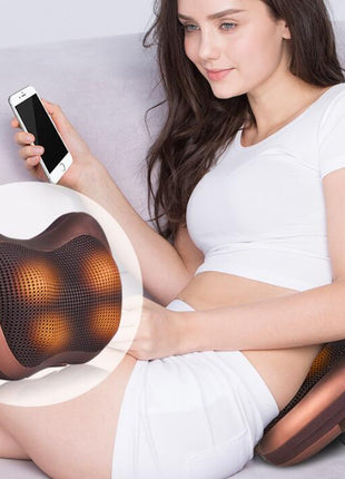 Infrared Heating Shiatsu Massage Pillow for Neck & Back Relief