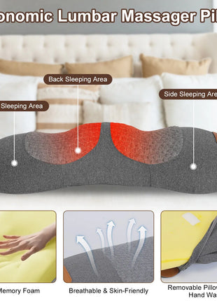 3-in-1 lumbar support pillow – dark grey – view 6