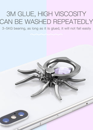 Spider Rhinestone Phone Ring Holder & Stand – Metal Finger Grip