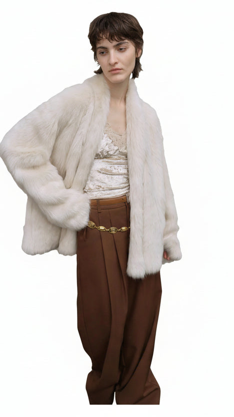 "Winter Love Island"Tuscan fur one-piece coat women's long hanging collar