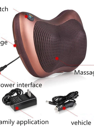 Infrared Heating Shiatsu Massage Pillow for Neck & Back Relief