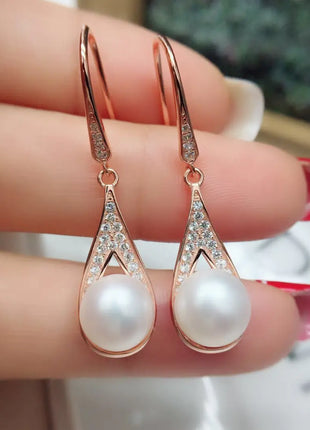 Water Drop Pearl Earrings (New Design)