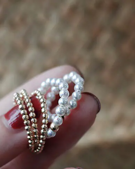 S925 Sterling Silver Adjustable Pearl Ring with Diamonds