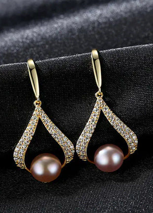 Water Drop Pearl Earrings (New Design)