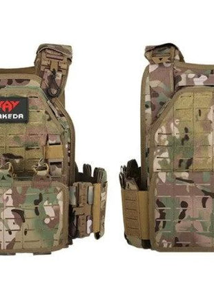 Black tactical vest outdoor training vest with multiple pockets and waterproof fabric