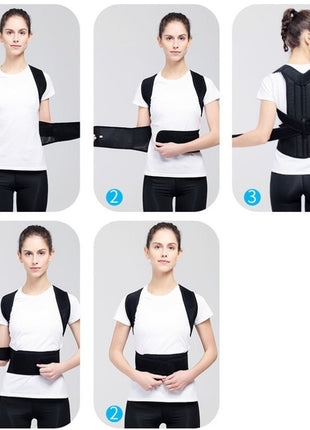 Posture corrector back brace – black – view 7