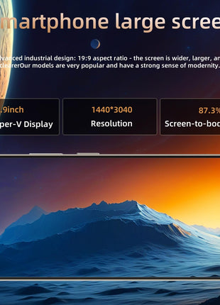 C25 Ultra Cell Phone with black bezel, 6.9-inch edge-to-edge display and thin rectangular design