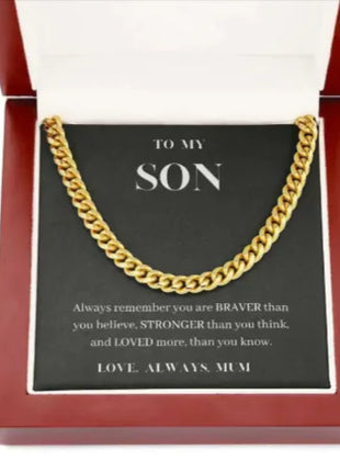 14K Gold Cuban Link Necklace – Premium Gift Set