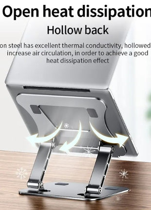 Adjustable Aluminum Laptop Stand for Ergonomic Workstation