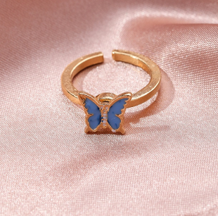 Fidget spinner rotatable ring for women with metal flower design