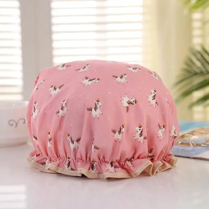 Disposable Double-layer Waterproof Shower Cap for Hair