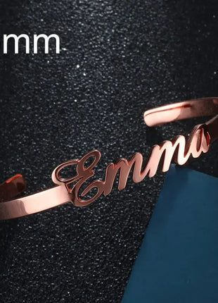 Customized Name Bracelet Personalized Custom Bangles Stainless Steel Jewelry