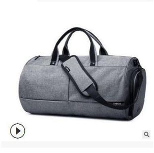 Waterproof Canvas Men's Sports Gym Bag - Large Capacity