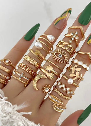 Oil Dripping Knuckle Ring Set