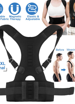 Back posture corrector with lumbar belt – view 5