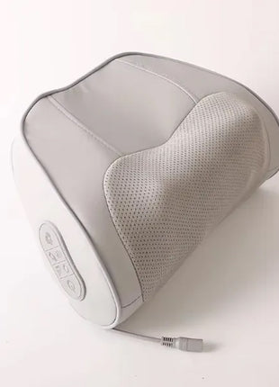 Heated kneading massage pillow in apricot for neck, back, shoulders and feet