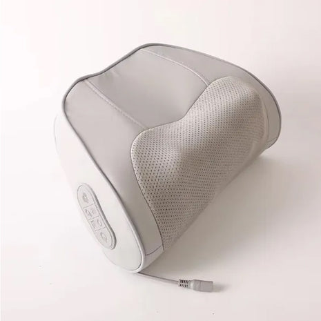 Heated kneading massage pillow in apricot for neck, back, shoulders and feet