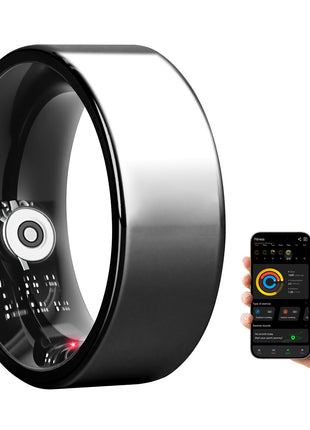 Titanium smart ring – Black – view 11