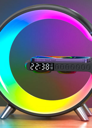 G‑Shaped LED Lamp with Bluetooth Speaker & Wireless Charger