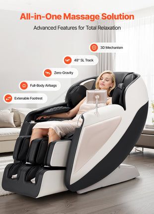 3D Zero‑Gravity Full Body SL‑Track Massage Chair