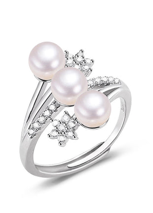 Natural Freshwater Pearl Copper Gold Plated Ring
