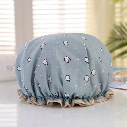 Disposable Double-layer Waterproof Shower Cap for Hair