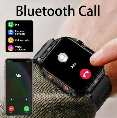 Square Outdoor Sports Smartwatch – black – view 2